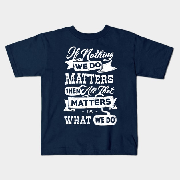 Vampire Philosophy Kids T-Shirt by wloem